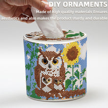 Load image into Gallery viewer, Owl DIY Diamond Painting Handmade Tissue Holder Rhinestones Crystal Tissue Box