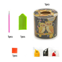 Load image into Gallery viewer, Owl DIY Diamond Painting Handmade Tissue Holder Rhinestones Crystal Tissue Box