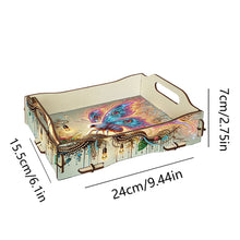 Load image into Gallery viewer, 5D DIY Insect Diamond Painting Wooden Serving Tray with Handle for Coffee Table