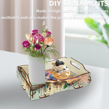 Load image into Gallery viewer, 5D DIY Insect Diamond Painting Wooden Serving Tray with Handle for Coffee Table
