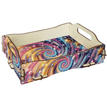 Load image into Gallery viewer, 5D DIY Vortex Diamond Painting Wooden Serving Tray with Handle for Coffee Table