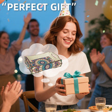 Load image into Gallery viewer, 5D DIY Mandala Diamond Painting Wooden Serving Tray with Handle for Coffee Table