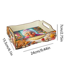 Load image into Gallery viewer, 5D DIY Old Lady Diamond Painting Serving Tray with Handle for Coffee Table Decor