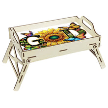 Load image into Gallery viewer, 5D DIY God Diamond Painting Wooden Serving Tray with Handle for Coffee Table