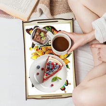 Load image into Gallery viewer, 5D DIY God Diamond Painting Wooden Serving Tray with Handle for Coffee Table