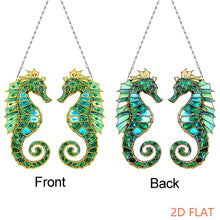 Load image into Gallery viewer, 2D Flat Seahorse DIY Diamond Art Pendant Window Hanging Art for Home Wall Decor