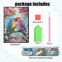 Load image into Gallery viewer, 5D DIY Love Parrot Diamond Art Painting Notebook Kit Crystal Notepad Sketchbook