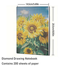 Load image into Gallery viewer, 5D DIY Sunflower Diamond Art Painting Notebook Kit Crystal Notepad Sketchbook