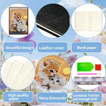 Load image into Gallery viewer, 5D DIY Cat Diamond Art Painting Notebook Kit Crystal Notepad Sketchbook Gifts