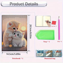 Load image into Gallery viewer, 5D DIY Cat Diamond Art Painting Notebook Kit Crystal Notepad Sketchbook Gifts
