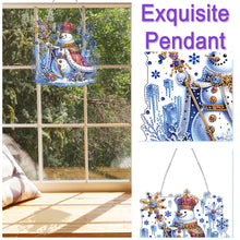 Load image into Gallery viewer, 2D Flat Snow King DIY Acrylic Rhinestone Diamond Art Window Pendants Door Decor