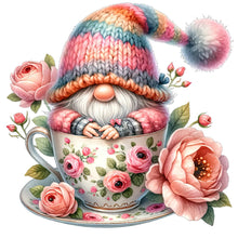 Load image into Gallery viewer, Diamond Painting - Full Round - Gnome And Flower Cup (40*40CM)