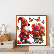 Load image into Gallery viewer, Diamond Painting - Full Round - Red Rose Gnome (40*40CM)