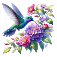 Load image into Gallery viewer, Diamond Painting - Full Round - Hummingbird And Camellia (30*30CM)