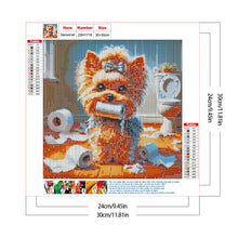 Load image into Gallery viewer, Diamond Painting - Full Round - Toilet Paper Puppy (30*30CM)