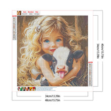 Load image into Gallery viewer, Diamond Painting - Full Round - Cute Girl (40*40CM)