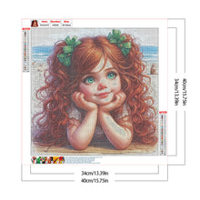 Load image into Gallery viewer, Diamond Painting - Full Round - Cute Girl (40*40CM)