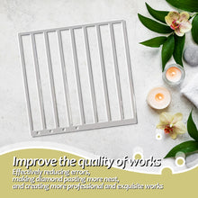 Load image into Gallery viewer, Stainless Steel Diamond Painting Ruler DIY Diamond Painting Tool (4 Rows Square)