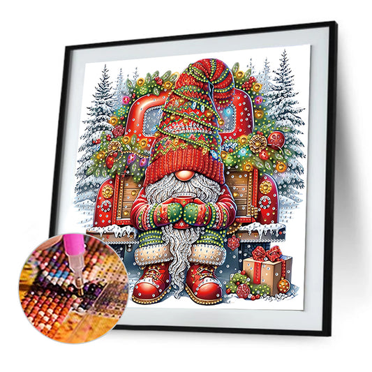 Diamond Painting - Partial Special Shaped - Christmas Gnome (30*30CM)