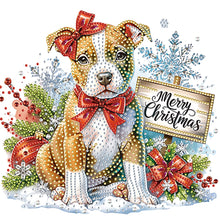 Load image into Gallery viewer, Diamond Painting - Partial Special Shaped - Christmas Dog (30*30CM)