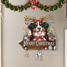 Load image into Gallery viewer, Welcome Home Christmas Dog Patterns Wood DIY Diamond Painting Art Hanging Hook