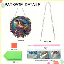 Load image into Gallery viewer, Halloween Witch Theme 2D Flat DIY Diamond Art Pendant Home Wall Decoration Craft