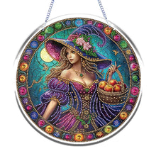 Load image into Gallery viewer, Halloween Witch Theme 2D Flat DIY Diamond Art Pendant Home Wall Decoration Craft