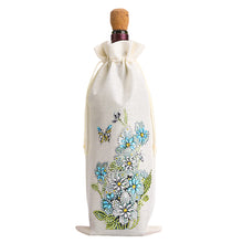 Load image into Gallery viewer, 4pcs DIY Diamond Painting Wine Bag Kit Rhinestones Liquor Bottle Cover (Flower)