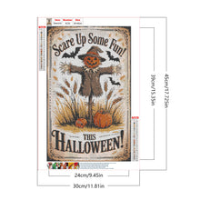 Load image into Gallery viewer, Diamond Painting - Full Round - Halloween Scarecrow (30*45CM)
