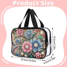 Load image into Gallery viewer, DIY Flowers Diamond Art Rhinestone Makeup Bag Transparent PVC Storage Pack Gift