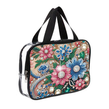 Load image into Gallery viewer, DIY Flowers Diamond Art Rhinestone Makeup Bag Transparent PVC Storage Pack Gift
