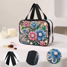 Load image into Gallery viewer, DIY Flowers Diamond Art Rhinestone Makeup Bag Transparent PVC Storage Pack Gift