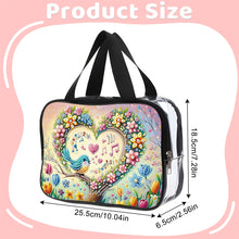 Load image into Gallery viewer, DIY Flowers Diamond Art Rhinestone Makeup Bag Transparent PVC Storage Pack Gift