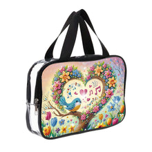 Load image into Gallery viewer, DIY Flowers Diamond Art Rhinestone Makeup Bag Transparent PVC Storage Pack Gift