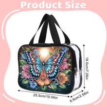 Load image into Gallery viewer, DIY Butterfly Diamond Art Rhinestone Makeup Bag Transparent PVC Storage Pack