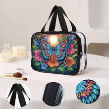 Load image into Gallery viewer, DIY Butterfly Diamond Art Rhinestone Makeup Bag Transparent PVC Storage Pack
