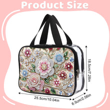 Load image into Gallery viewer, DIY Flowers Diamond Art Rhinestone Makeup Bag Transparent PVC Storage Pack Gift