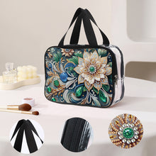 Load image into Gallery viewer, DIY Flowers Diamond Art Rhinestone Makeup Bag Transparent PVC Storage Pack Gift