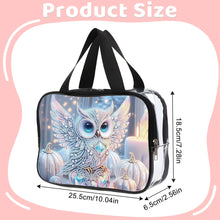 Load image into Gallery viewer, DIY Owl Diamond Art Rhinestone Makeup Bag Transparent PVC Storage Pack Gift