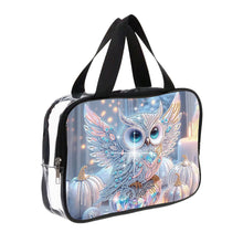 Load image into Gallery viewer, DIY Owl Diamond Art Rhinestone Makeup Bag Transparent PVC Storage Pack Gift