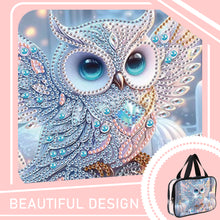 Load image into Gallery viewer, DIY Owl Diamond Art Rhinestone Makeup Bag Transparent PVC Storage Pack Gift