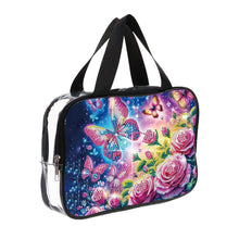 Load image into Gallery viewer, DIY Flowers Diamond Art Rhinestone Makeup Bag Transparent PVC Storage Pack Gift