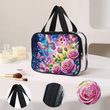 Load image into Gallery viewer, DIY Flowers Diamond Art Rhinestone Makeup Bag Transparent PVC Storage Pack Gift