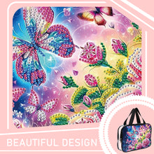 Load image into Gallery viewer, DIY Flowers Diamond Art Rhinestone Makeup Bag Transparent PVC Storage Pack Gift