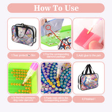 Load image into Gallery viewer, DIY Peacock Diamond Art Rhinestone Makeup Bag Transparent PVC Storage Pack Gift