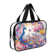 Load image into Gallery viewer, DIY Peacock Diamond Art Rhinestone Makeup Bag Transparent PVC Storage Pack Gift