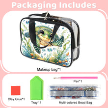 Load image into Gallery viewer, DIY Turtle Diamond Art Rhinestone Makeup Bag Transparent PVC Storage Pack Gift