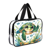 Load image into Gallery viewer, DIY Turtle Diamond Art Rhinestone Makeup Bag Transparent PVC Storage Pack Gift