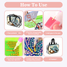 Load image into Gallery viewer, DIY Turtle Diamond Art Rhinestone Makeup Bag Transparent PVC Storage Pack Gift