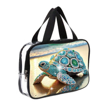 Load image into Gallery viewer, DIY Turtle Diamond Art Rhinestone Makeup Bag Transparent PVC Storage Pack Gift